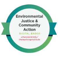 badge for environmental justice and community action